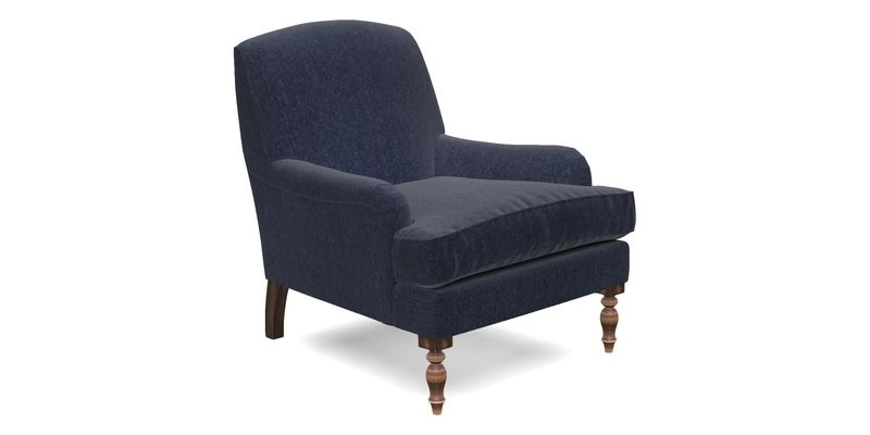 Lyndhurst Chair in V&A Threads of India Opulent-Velvets Lahore Dynasty Slate