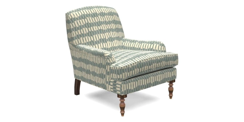 Lyndhurst Chair in V&A Threads of India Opulent-Velvets Lahore Dynasty Slate