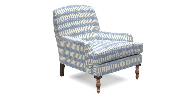 Lyndhurst Chair in V&A Threads of India Opulent-Velvets Lahore Dynasty Slate