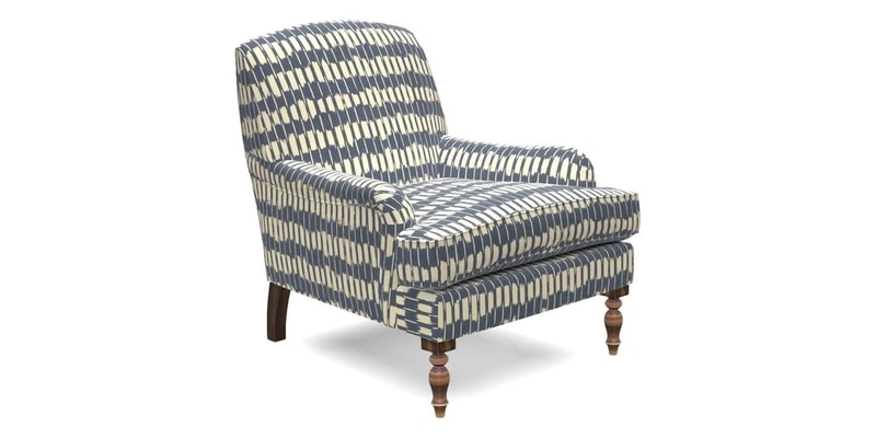 Lyndhurst Chair in V&A Threads of India Opulent-Velvets Lahore Dynasty Slate