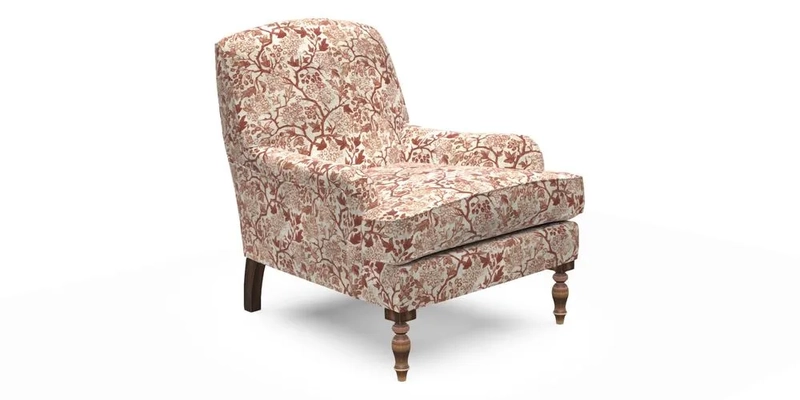 Lyndhurst Chair in V&A Threads of India Opulent-Velvets Lahore Dynasty Slate