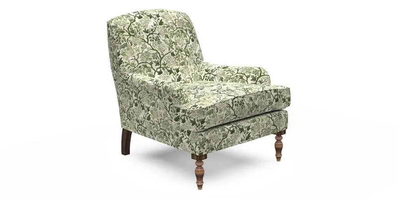 Lyndhurst Chair in V&A Threads of India Opulent-Velvets Lahore Dynasty Slate