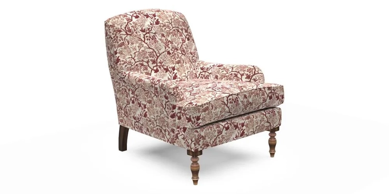 Lyndhurst Chair in V&A Threads of India Opulent-Velvets Lahore Dynasty Slate