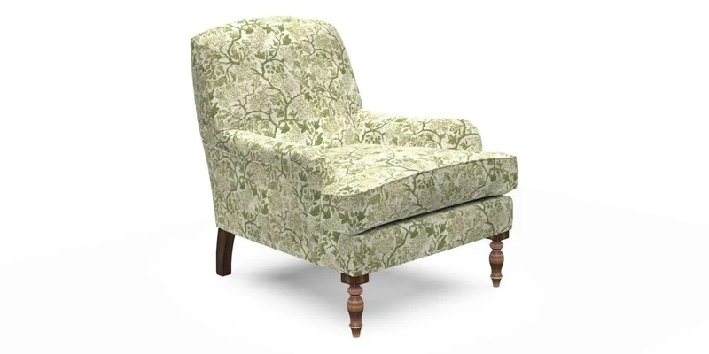 Lyndhurst Chair in V&A Threads of India Opulent-Velvets Lahore Dynasty Slate