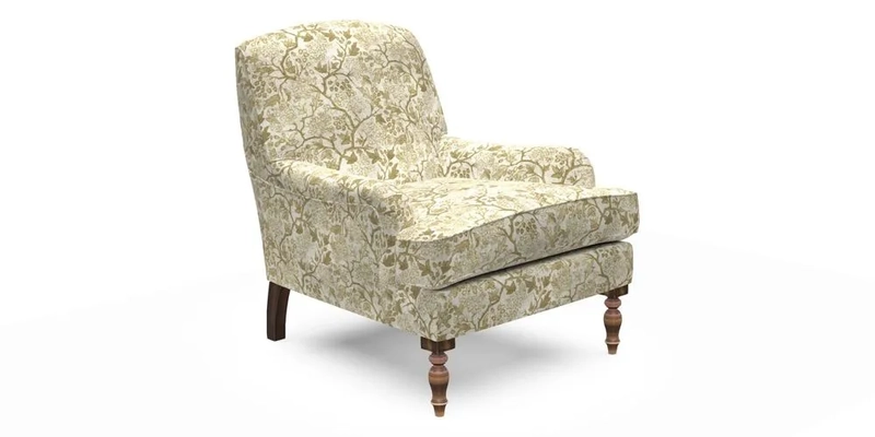 Lyndhurst Chair in V&A Threads of India Opulent-Velvets Lahore Dynasty Slate