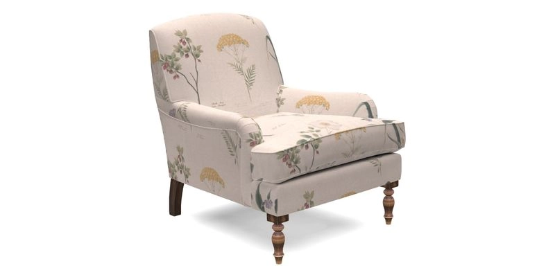 Lyndhurst Chair in V&A Threads of India Opulent-Velvets Lahore Dynasty Slate