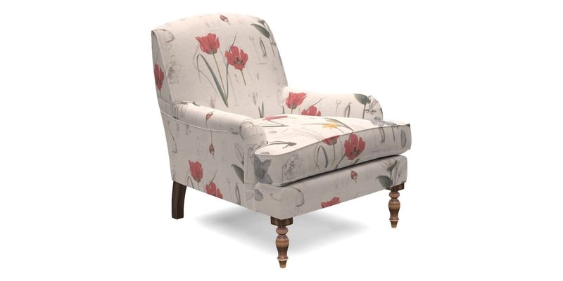 Lyndhurst Chair in V&A Threads of India Opulent-Velvets Lahore Dynasty Slate