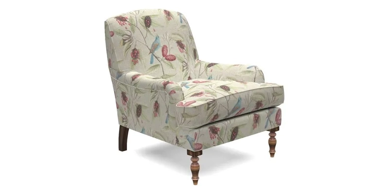 Lyndhurst Chair in V&A Threads of India Opulent-Velvets Lahore Dynasty Slate