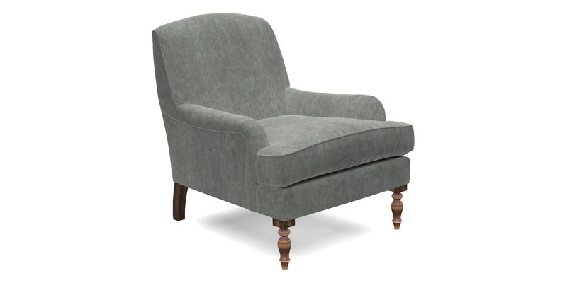 Lyndhurst Chair in V&A Threads of India Opulent-Velvets Lahore Dynasty Slate