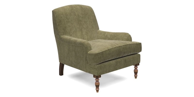 Lyndhurst Chair in V&A Threads of India Opulent-Velvets Lahore Dynasty Slate