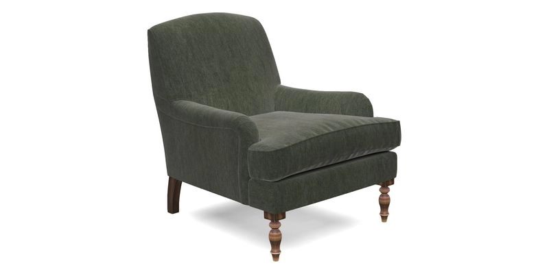 Lyndhurst Chair in V&A Threads of India Opulent-Velvets Lahore Dynasty Slate