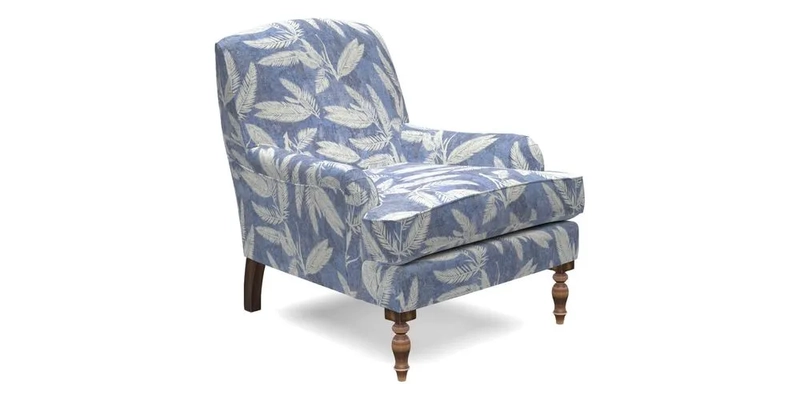 Lyndhurst Chair in V&A Threads of India Opulent-Velvets Lahore Dynasty Slate