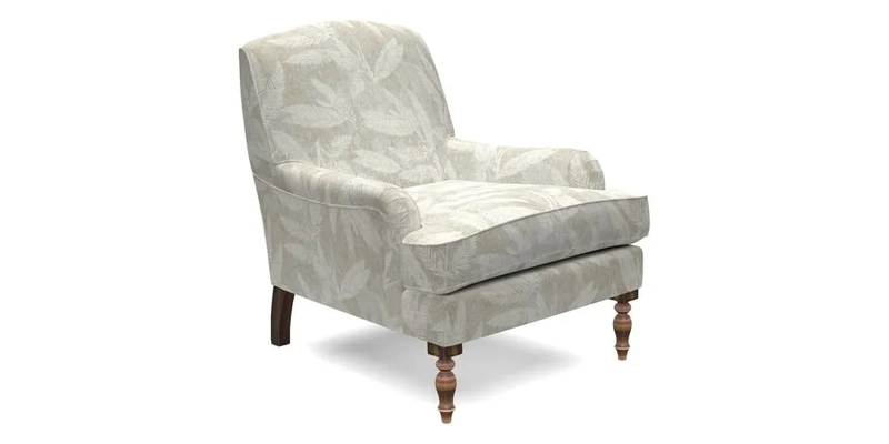 Lyndhurst Chair in V&A Threads of India Opulent-Velvets Lahore Dynasty Slate