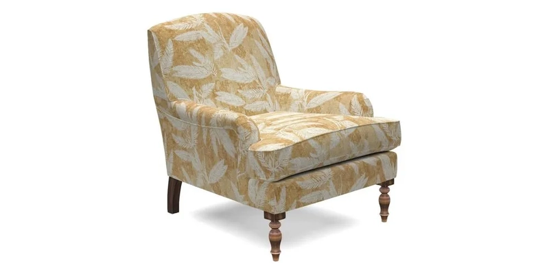 Lyndhurst Chair in V&A Threads of India Opulent-Velvets Lahore Dynasty Slate