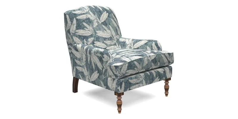 Lyndhurst Chair in V&A Threads of India Opulent-Velvets Lahore Dynasty Slate