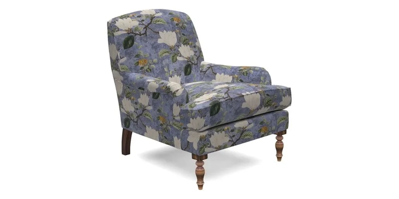 Lyndhurst Chair in V&A Threads of India Opulent-Velvets Lahore Dynasty Slate