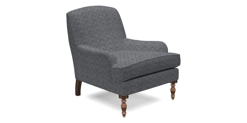 Lyndhurst Chair in V&A Threads of India Opulent-Velvets Lahore Dynasty Slate