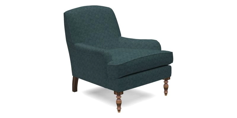 Lyndhurst Chair in V&A Threads of India Opulent-Velvets Lahore Dynasty Slate