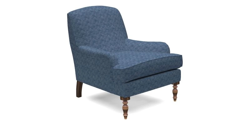 Lyndhurst Chair in V&A Threads of India Opulent-Velvets Lahore Dynasty Slate