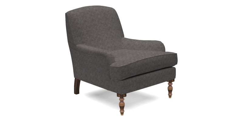 Lyndhurst Chair in V&A Threads of India Opulent-Velvets Lahore Dynasty Slate