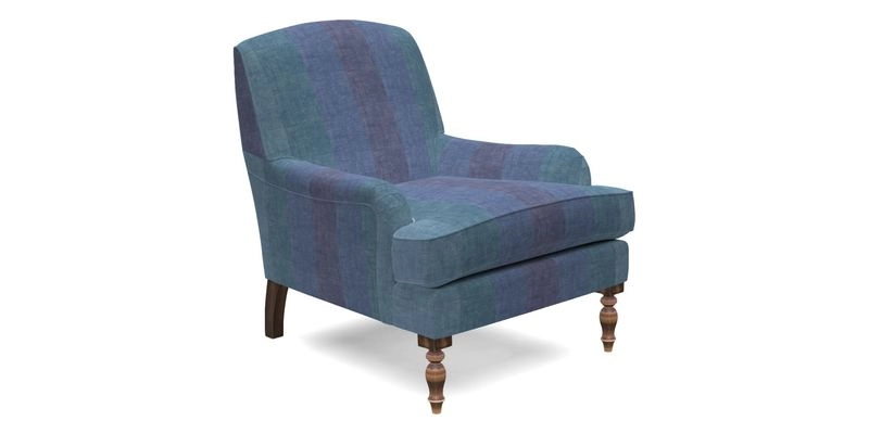 Lyndhurst Chair in V&A Threads of India Opulent-Velvets Lahore Dynasty Slate