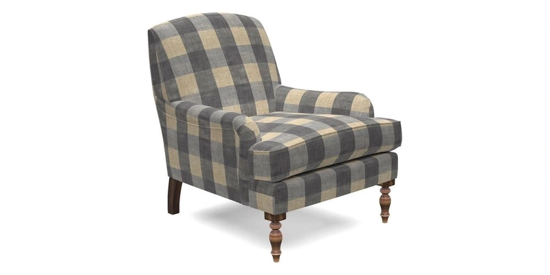 Lyndhurst Chair in V&A Threads of India Opulent-Velvets Lahore Dynasty Slate