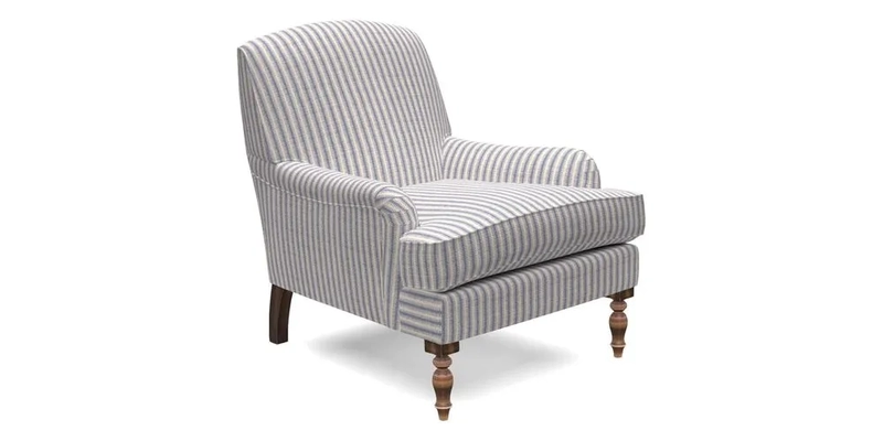 Lyndhurst Chair in V&A Threads of India Opulent-Velvets Lahore Dynasty Slate