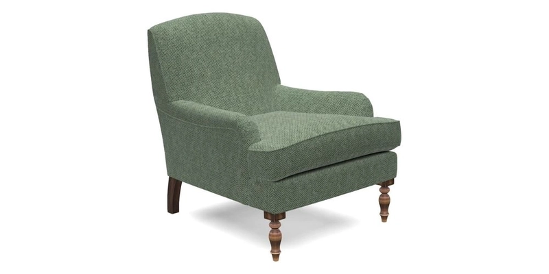 Lyndhurst Chair in V&A Threads of India Opulent-Velvets Lahore Dynasty Slate