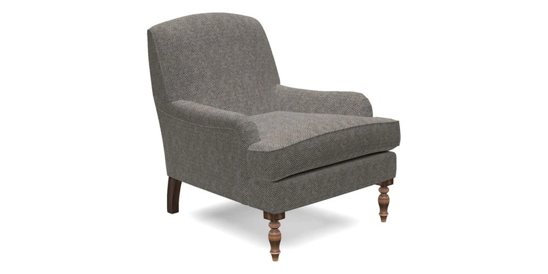 Lyndhurst Chair in V&A Threads of India Opulent-Velvets Lahore Dynasty Slate