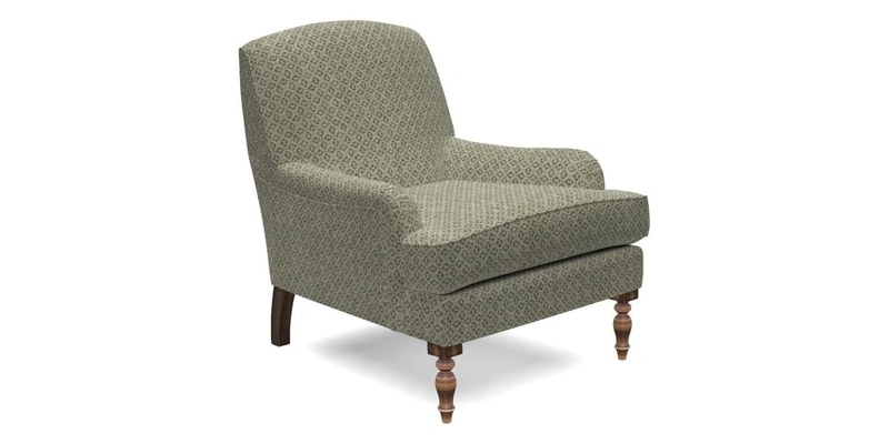 Lyndhurst Chair in V&A Threads of India Opulent-Velvets Lahore Dynasty Slate