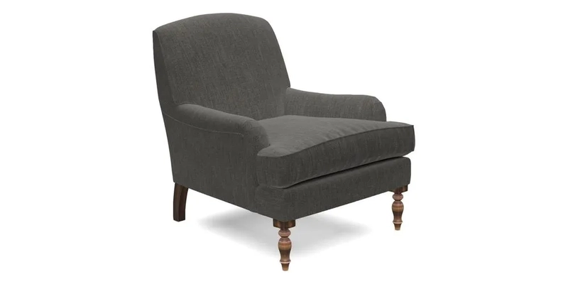 Lyndhurst Chair in V&A Threads of India Opulent-Velvets Lahore Dynasty Slate