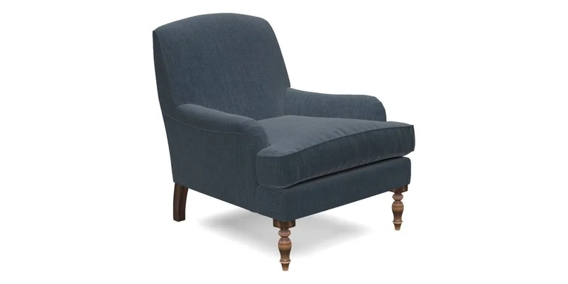 Lyndhurst Chair in V&A Threads of India Opulent-Velvets Lahore Dynasty Slate