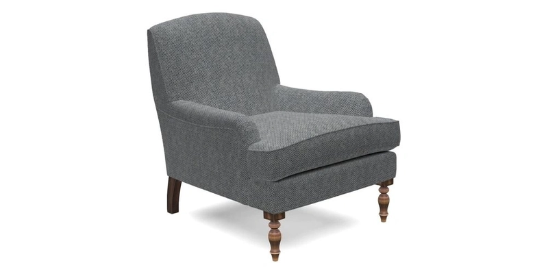 Lyndhurst Chair in V&A Threads of India Opulent-Velvets Lahore Dynasty Slate