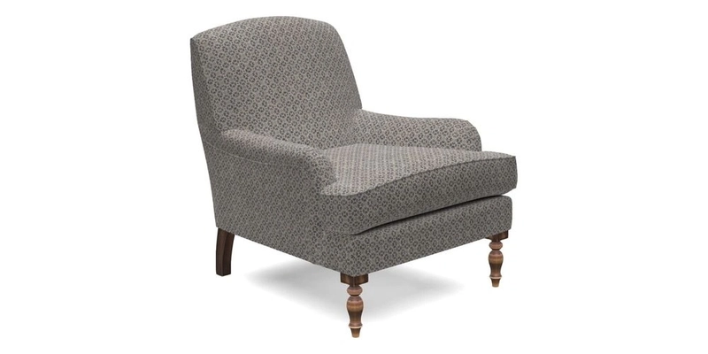 Lyndhurst Chair in V&A Threads of India Opulent-Velvets Lahore Dynasty Slate