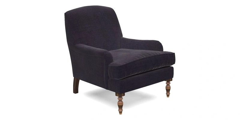 Lyndhurst Chair in V&A Threads of India Opulent-Velvets Lahore Dynasty Slate