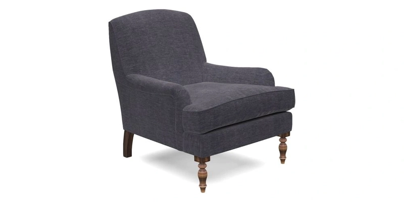 Lyndhurst Chair in V&A Threads of India Opulent-Velvets Lahore Dynasty Slate