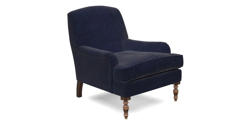 Lyndhurst Chair in V&A Threads of India Opulent-Velvets Lahore Dynasty Slate