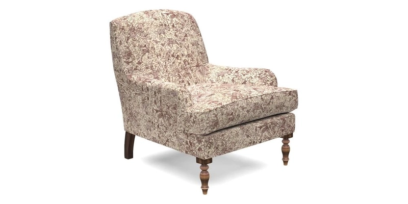 Lyndhurst Chair in V&A Threads of India Opulent-Velvets Lahore Dynasty Slate