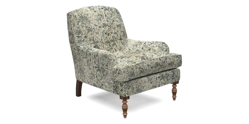 Lyndhurst Chair in V&A Threads of India Opulent-Velvets Lahore Dynasty Slate