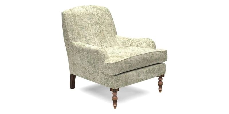 Lyndhurst Chair in V&A Threads of India Opulent-Velvets Lahore Dynasty Slate