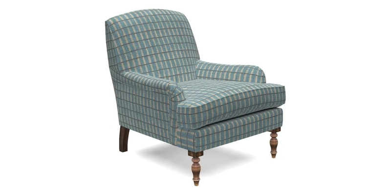 Lyndhurst Chair in V&A Threads of India Opulent-Velvets Lahore Dynasty Slate