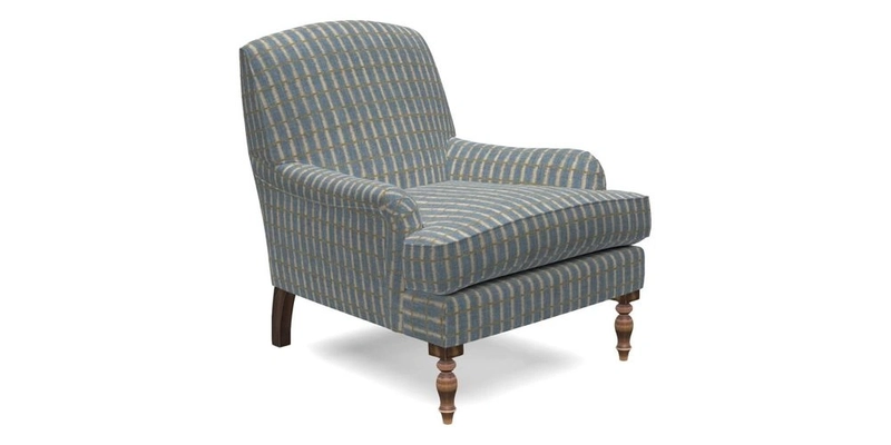 Lyndhurst Chair in V&A Threads of India Opulent-Velvets Lahore Dynasty Slate