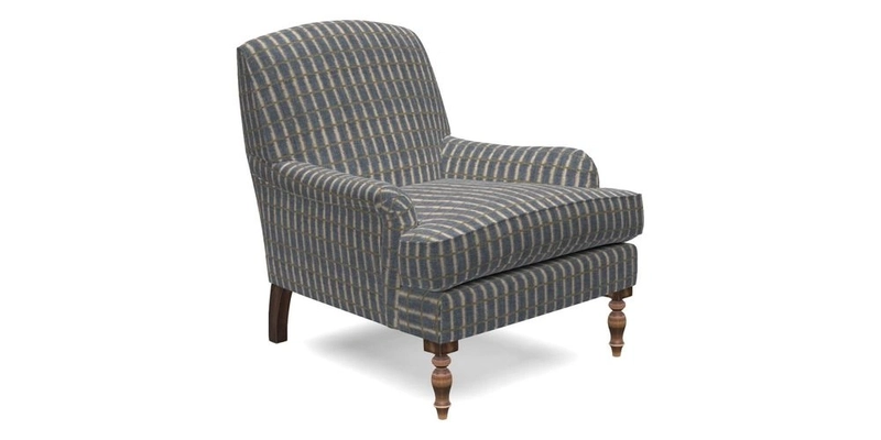 Lyndhurst Chair in V&A Threads of India Opulent-Velvets Lahore Dynasty Slate