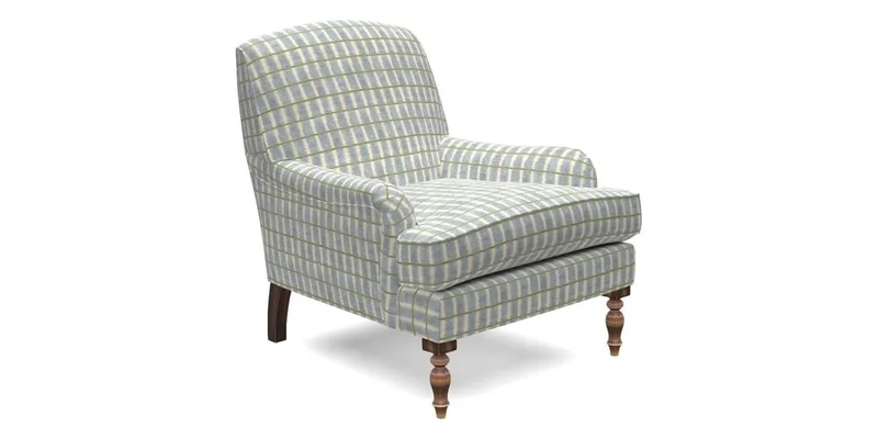 Lyndhurst Chair in V&A Threads of India Opulent-Velvets Lahore Dynasty Slate