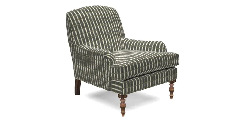 Lyndhurst Chair in V&A Threads of India Opulent-Velvets Lahore Dynasty Slate