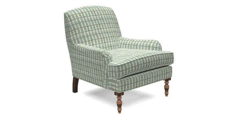 Lyndhurst Chair in V&A Threads of India Opulent-Velvets Lahore Dynasty Slate