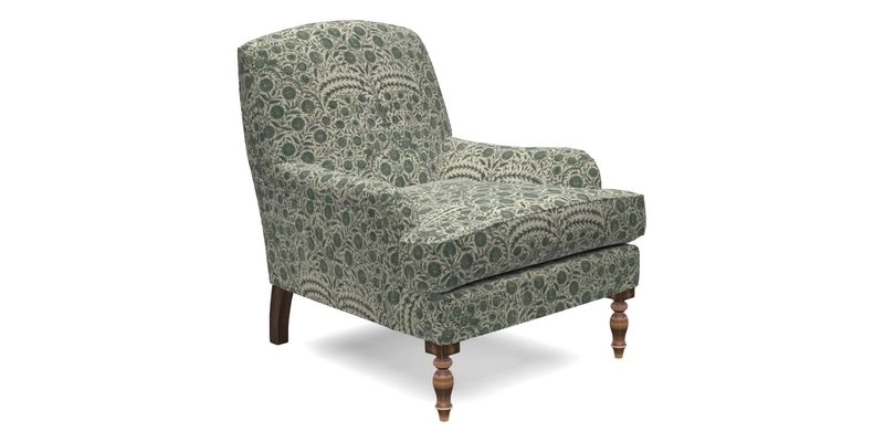 Lyndhurst Chair in V&A Threads of India Opulent-Velvets Lahore Dynasty Slate