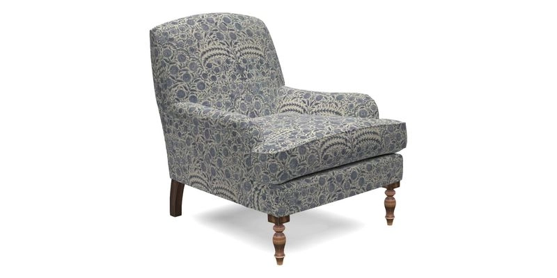 Lyndhurst Chair in V&A Threads of India Opulent-Velvets Lahore Dynasty Slate