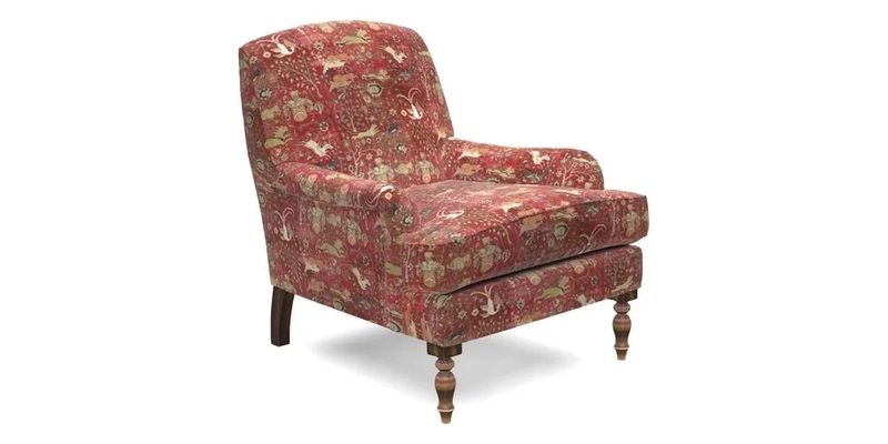 Lyndhurst Chair in V&A Threads of India Opulent-Velvets Lahore Dynasty Slate