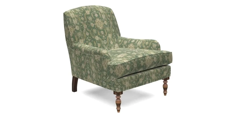 Lyndhurst Chair in V&A Threads of India Opulent-Velvets Lahore Dynasty Slate